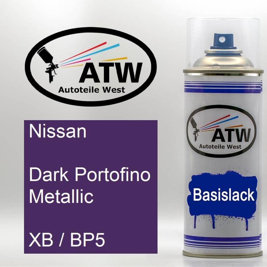 Nissan, Dark Portofino Metallic, XB / BP5: 400ml Sprühdose, von ATW Autoteile West.